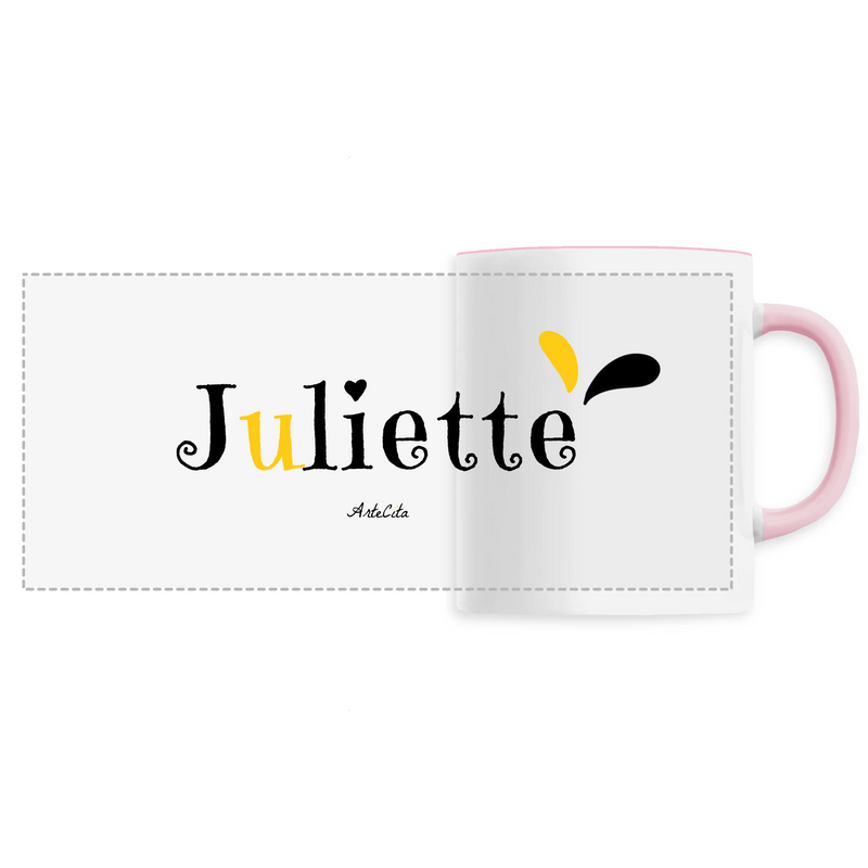 Cadeau anniversaire : Mug - Juliette - 6 Coloris - Cadeau Original - Cadeau Personnalisable - Cadeaux-Positifs.com -Unique-Rose-