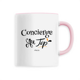 Mug - Concierge au Top - 6 Coloris - Cadeau Original - Cadeau Personnalisable - Cadeaux-Positifs.com -Unique-Rose-