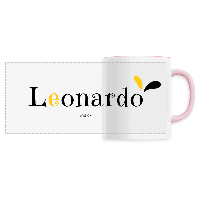 Cadeau anniversaire : Mug - Leonardo - 6 Coloris - Cadeau Original - Cadeau Personnalisable - Cadeaux-Positifs.com -Unique-Rose-