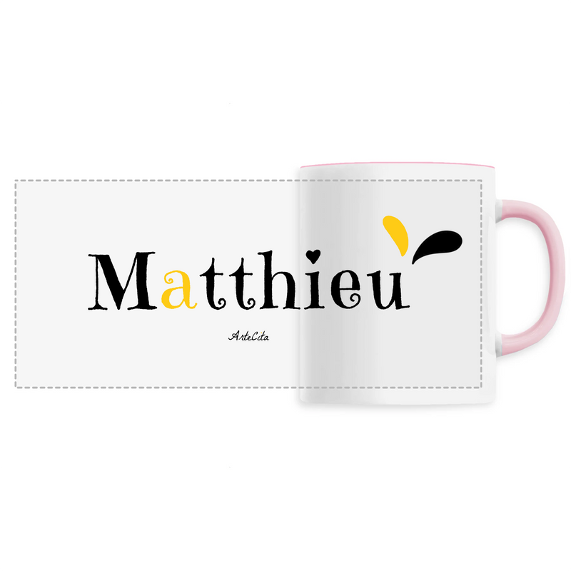 Cadeau anniversaire : Mug - Matthieu - 6 Coloris - Cadeau Original - Cadeau Personnalisable - Cadeaux-Positifs.com -Unique-Rose-