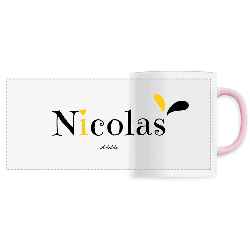 Cadeau anniversaire : Mug - Nicolas - 6 Coloris - Cadeau Original - Cadeau Personnalisable - Cadeaux-Positifs.com -Unique-Rose-