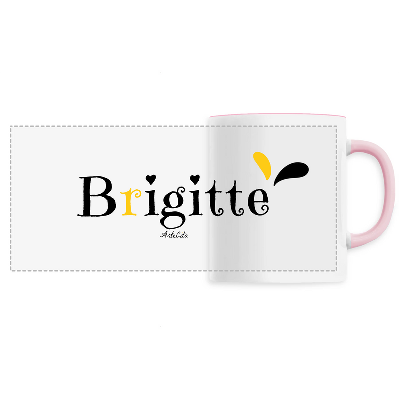 Cadeau anniversaire : Mug - Brigitte - 6 Coloris - Cadeau Original - Cadeau Personnalisable - Cadeaux-Positifs.com -Unique-Rose-
