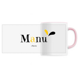 Mug - Manu - 6 Coloris - Cadeau Original - Cadeau Personnalisable - Cadeaux-Positifs.com -Unique-Blanc-