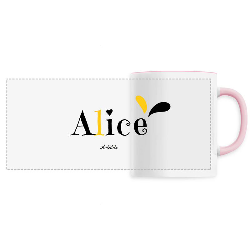 Cadeau anniversaire : Mug - Alice - 6 Coloris - Cadeau Original - Cadeau Personnalisable - Cadeaux-Positifs.com -Unique-Rose-