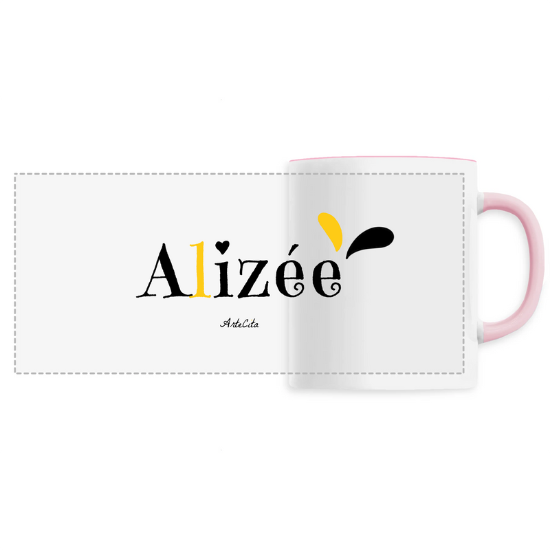 Cadeau anniversaire : Mug - Alizée - 6 Coloris - Cadeau Original - Cadeau Personnalisable - Cadeaux-Positifs.com -Unique-Rose-