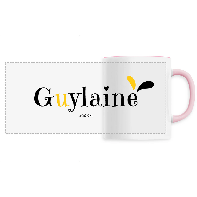 Cadeau anniversaire : Mug - Guylaine - 6 Coloris - Cadeau Original - Cadeau Personnalisable - Cadeaux-Positifs.com -Unique-Rose-