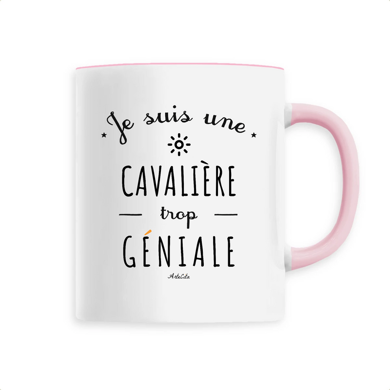 Cadeau anniversaire : Mug - Une Cavalière trop Géniale - 6 Coloris - Cadeau Original - Cadeau Personnalisable - Cadeaux-Positifs.com -Unique-Rose-
