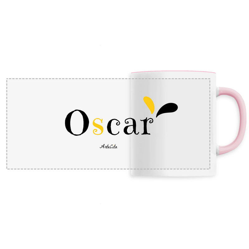 Cadeau anniversaire : Mug - Oscar - 6 Coloris - Cadeau Original - Cadeau Personnalisable - Cadeaux-Positifs.com -Unique-Rose-