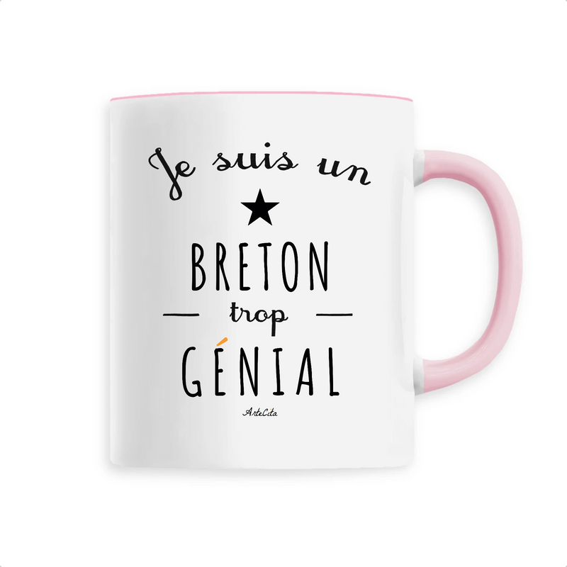 Cadeau anniversaire : Mug - Un Breton trop Génial - 6 Coloris - Cadeau Original - Cadeau Personnalisable - Cadeaux-Positifs.com -Unique-Rose-