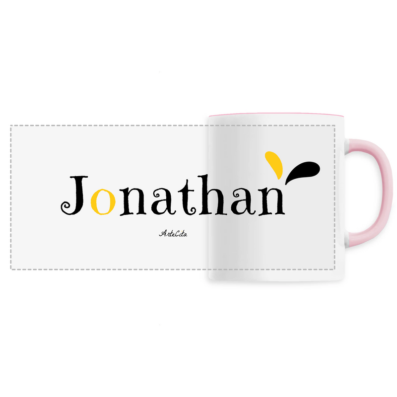 Cadeau anniversaire : Mug - Jonathan - 6 Coloris - Cadeau Original - Cadeau Personnalisable - Cadeaux-Positifs.com -Unique-Rose-