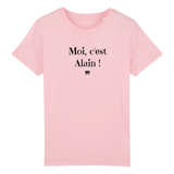 T-Shirt Enfant - Moi c'est Alain - Coton Bio - Cadeau Original - Cadeau Personnalisable - Cadeaux-Positifs.com -3-4 ans-Gris-