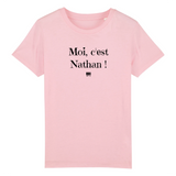 T-Shirt Enfant - Moi c'est Nathan - Coton Bio - Cadeau Original - Cadeau Personnalisable - Cadeaux-Positifs.com -3-4 ans-Bleu-
