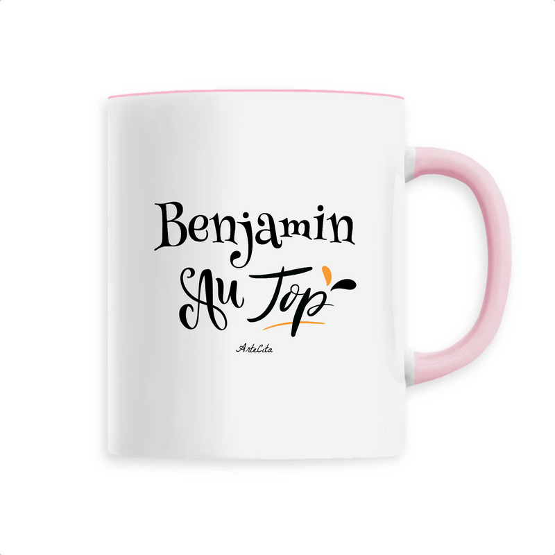 Cadeau anniversaire : Mug - Benjamin au Top - 6 Coloris - Cadeau Original - Cadeau Personnalisable - Cadeaux-Positifs.com -Unique-Rose-