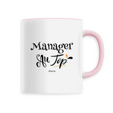 Mug - Manager au Top - 6 Coloris - Cadeau Original - Cadeau Personnalisable - Cadeaux-Positifs.com -Unique-Blanc-