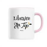Mug - Libraire au Top - 6 Coloris - Cadeau Original - Cadeau Personnalisable - Cadeaux-Positifs.com -Unique-Blanc-