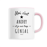 Mug - Andry est trop Génial - 6 Coloris - Cadeau Original - Cadeau Personnalisable - Cadeaux-Positifs.com -Unique-Blanc-