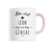 Mug - Léon est trop Génial - 6 Coloris - Cadeau Original - Cadeau Personnalisable - Cadeaux-Positifs.com -Unique-Blanc-