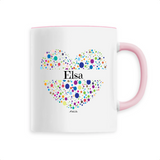 Mug - Elsa (Coeur) - 6 Coloris - Cadeau Unique & Tendre - Cadeau Personnalisable - Cadeaux-Positifs.com -Unique-Blanc-