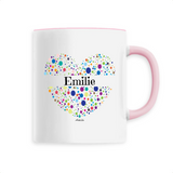 Mug - Emilie (Coeur) - 6 Coloris - Cadeau Unique & Tendre - Cadeau Personnalisable - Cadeaux-Positifs.com -Unique-Blanc-