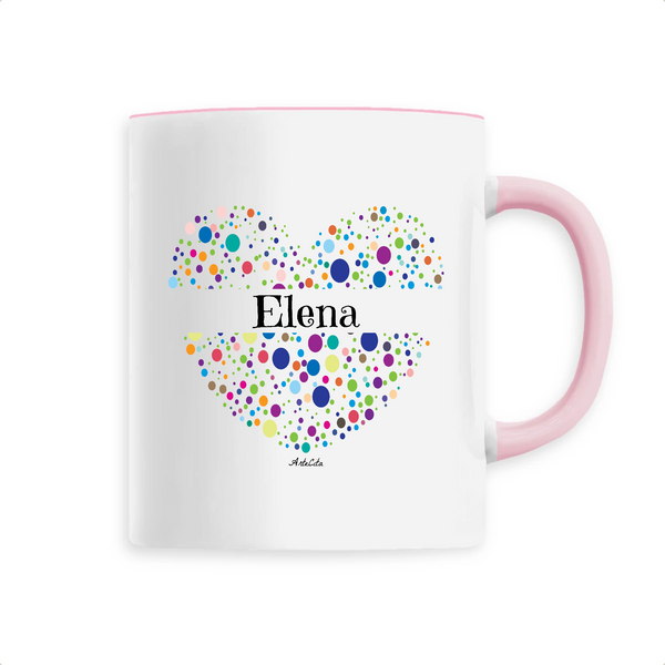 Mug - Elena (Coeur) - 6 Coloris - Cadeau Unique & Tendre - Cadeau Personnalisable - Cadeaux-Positifs.com -Unique-Rose-