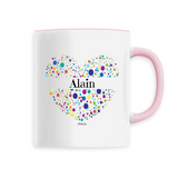 Mug - Alain (Coeur) - 6 Coloris - Cadeau Unique & Tendre - Cadeau Personnalisable - Cadeaux-Positifs.com -Unique-Blanc-