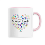 Mug - Maman Poule (Coeur) - 6 Coloris - Cadeau Unique & Tendre - Cadeau Personnalisable - Cadeaux-Positifs.com -Unique-Blanc-