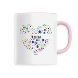 Mug - Anna (Coeur) - 6 Coloris - Cadeau Unique & Tendre - Cadeau Personnalisable - Cadeaux-Positifs.com -Unique-Blanc-