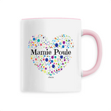 Mug - Mamie Poule (Coeur) - 6 Coloris - Cadeau Unique & Tendre - Cadeau Personnalisable - Cadeaux-Positifs.com -Unique-Blanc-