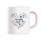 Mug - Aurélie (Coeur) - 6 Coloris - Cadeau Unique & Tendre - Cadeau Personnalisable - Cadeaux-Positifs.com -Unique-Blanc-