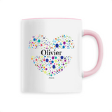Mug - Olivier (Coeur) - 6 Coloris - Cadeau Unique & Tendre - Cadeau Personnalisable - Cadeaux-Positifs.com -Unique-Blanc-