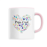 Mug - Papa Cool (Coeur) - 6 Coloris - Cadeau Unique & Tendre - Cadeau Personnalisable - Cadeaux-Positifs.com -Unique-Blanc-