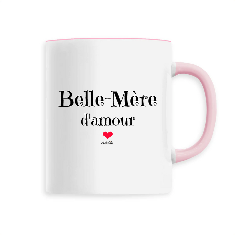 Cadeau anniversaire : Mug - Belle-Mère d'amour - 6 Coloris - Cadeau Original - Cadeau Personnalisable - Cadeaux-Positifs.com -Unique-Rose-
