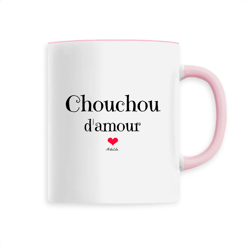 Cadeau anniversaire : Mug - Chouchou d'amour - 6 Coloris - Cadeau Original & Tendre - Cadeau Personnalisable - Cadeaux-Positifs.com -Unique-Rose-