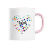 Mug - Virginie (Coeur) - 6 Coloris - Cadeau Unique & Tendre - Cadeau Personnalisable - Cadeaux-Positifs.com -Unique-Blanc-