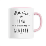 Mug - Lina est trop Géniale - 6 Coloris - Cadeau Original - Cadeau Personnalisable - Cadeaux-Positifs.com -Unique-Blanc-