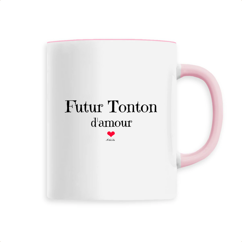 Cadeau anniversaire : Mug - Futur Tonton d'amour - 6 Coloris - Cadeau Original - Cadeau Personnalisable - Cadeaux-Positifs.com -Unique-Rose-