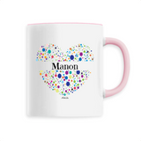 Mug - Manon (Coeur) - 6 Coloris - Cadeau Unique & Tendre - Cadeau Personnalisable - Cadeaux-Positifs.com -Unique-Rose-