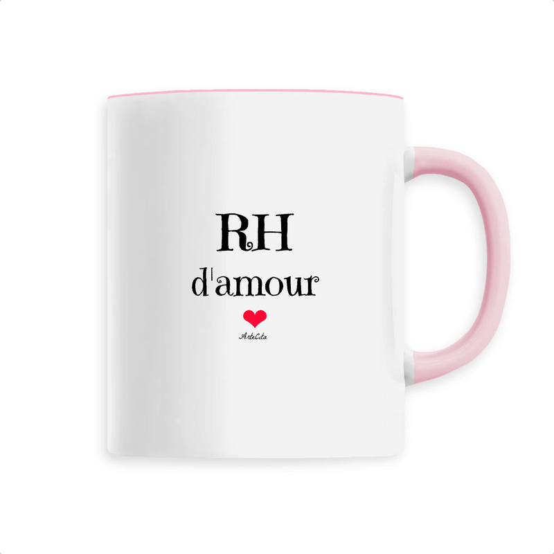 Cadeau anniversaire : Mug - RH d'amour - 6 Coloris - Cadeau Original & Unique - Cadeau Personnalisable - Cadeaux-Positifs.com -Unique-Rose-
