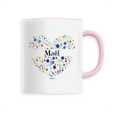 Mug - Maël (Coeur) - 6 Coloris - Cadeau Unique & Tendre - Cadeau Personnalisable - Cadeaux-Positifs.com -Unique-Rose-