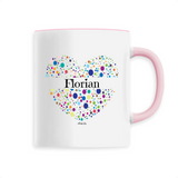 Mug - Florian (Coeur) - 6 Coloris - Cadeau Unique & Tendre - Cadeau Personnalisable - Cadeaux-Positifs.com -Unique-Rose-