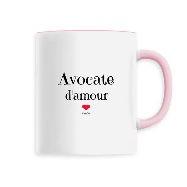 Mug - Avocate d'amour - 6 Coloris - Cadeau Original & Unique - Cadeau Personnalisable - Cadeaux-Positifs.com -Unique-Rose-