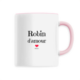 Mug - Robin d'amour - 6 Coloris - Cadeau Original & Tendre - Cadeau Personnalisable - Cadeaux-Positifs.com -Unique-Blanc-