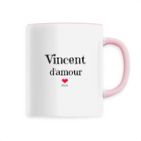 Mug - Vincent d'amour - 6 Coloris - Cadeau Original & Tendre - Cadeau Personnalisable - Cadeaux-Positifs.com -Unique-Blanc-