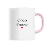Mug - Coco d'amour - 6 Coloris - Cadeau Original & Tendre - Cadeau Personnalisable - Cadeaux-Positifs.com -Unique-Blanc-