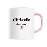 Mug - Christelle d'amour - 6 Coloris - Cadeau Original & Tendre - Cadeau Personnalisable - Cadeaux-Positifs.com -Unique-Blanc-