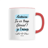 Mug - Antoine je t'aime - 6 Coloris - Cadeau Tendre & Original - Cadeau Personnalisable - Cadeaux-Positifs.com -Unique-Blanc-