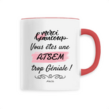 Mug - Merci ATSEM - 6 Coloris - Cadeau Original - Cadeau Personnalisable - Cadeaux-Positifs.com -Unique-Blanc-
