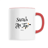Mug - Sarah au Top - 6 Coloris - Cadeau Original - Cadeau Personnalisable - Cadeaux-Positifs.com -Unique-Blanc-