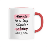 Mug - Nathalie je t'aime - 6 Coloris - Cadeau Tendre - Cadeau Personnalisable - Cadeaux-Positifs.com -Unique-Rouge-