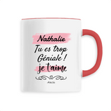 Mug - Nathalie je t'aime - 6 Coloris - Cadeau Tendre - Cadeau Personnalisable - Cadeaux-Positifs.com -Unique-Blanc-